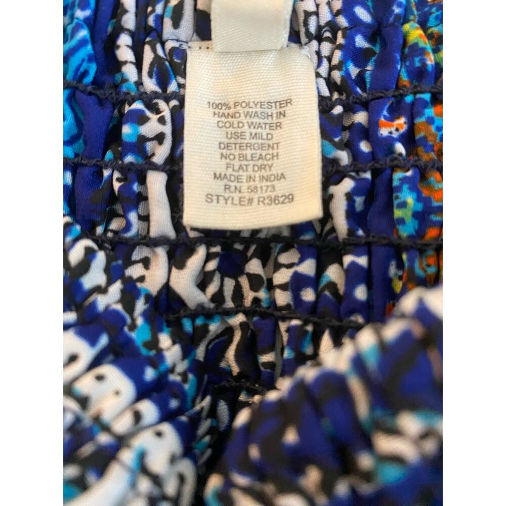 RAGA Blue Patterned Strapless Midi Dress - Picture 12 of 12